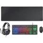 Mars Gaming Combo Pack MCPRGB3: Alfombrilla XXL, Teclado TKL H-Mech FRGB, Ratón RGB Flow 3200DPI y Auriculares
